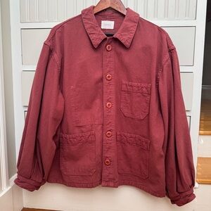 Doen Utility Jacket in Deep Red